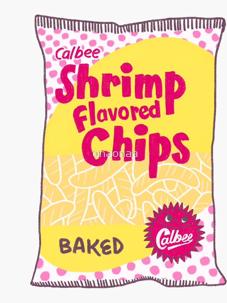 "Shrimp Chips" Sticker by onaonaa Redbubble