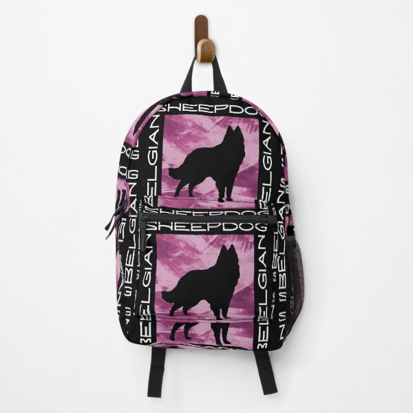 Item preview, Belgian Sheepdog Groenendael Silhouette, Modern Typography on Rose Abstract designed and sold by arlutai.