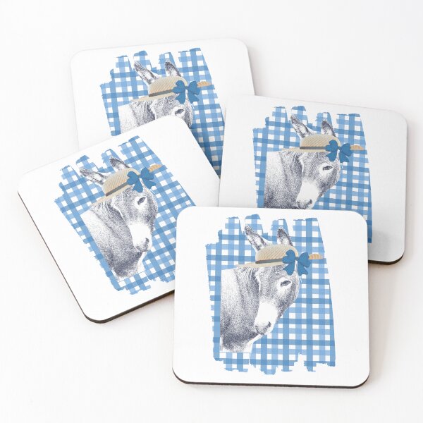 Item preview, Donkey and Gingham background  designed and sold by cowgirltracie.