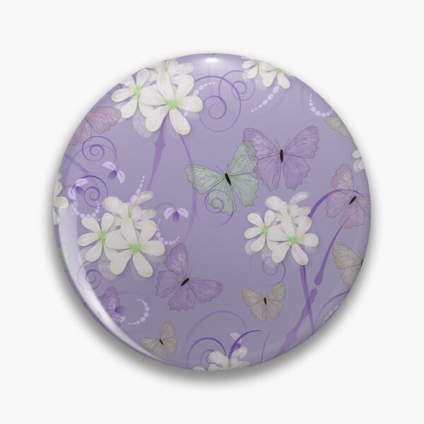 Item preview,  Butterflies and Flowers purple designed and sold by ChantalDesign.