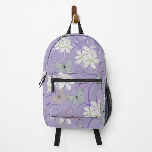 Item preview, Butterflies and Flowers purple designed and sold by ChantalDesign.