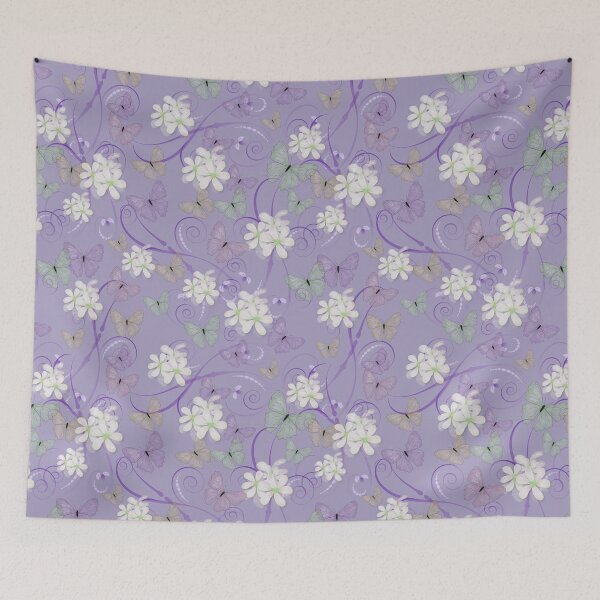 Item preview,  Butterflies and Flowers purple designed and sold by ChantalDesign.