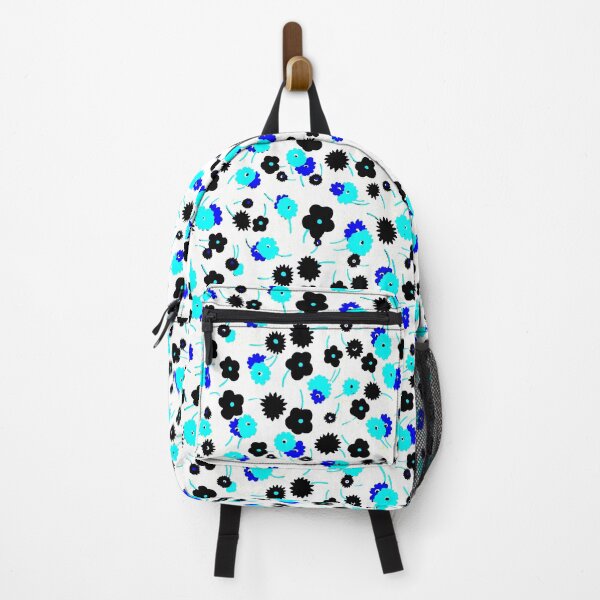 Item preview, Cyan, Blue and Black Scattered Flower Pattern designed and sold by RyanCaudell.