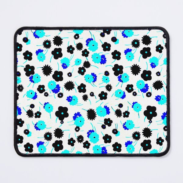 Item preview, Cyan, Blue and Black Scattered Flower Pattern designed and sold by RyanCaudell.