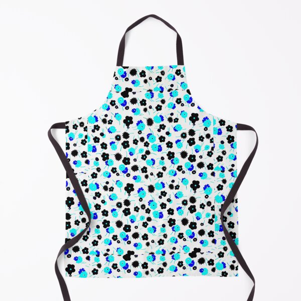 Item preview, Cyan, Blue and Black Scattered Flower Pattern designed and sold by RyanCaudell.