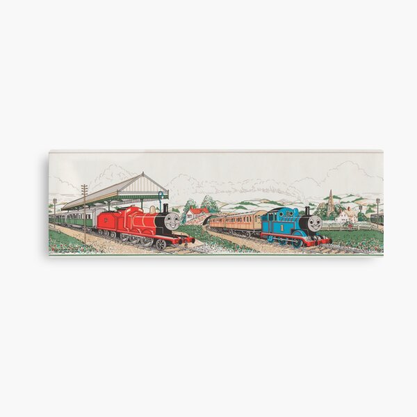 Item preview, Vintage Thomas and James Seamless Pattern (Thomas the Tank Engine) designed and sold by sleepyhenry.