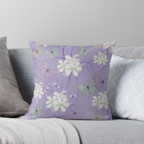 Item preview,  Butterflies and Flowers purple designed and sold by ChantalDesign.