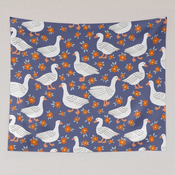 Item preview, Geese in The meadow - Navy blues designed and sold by FrancesPoff.