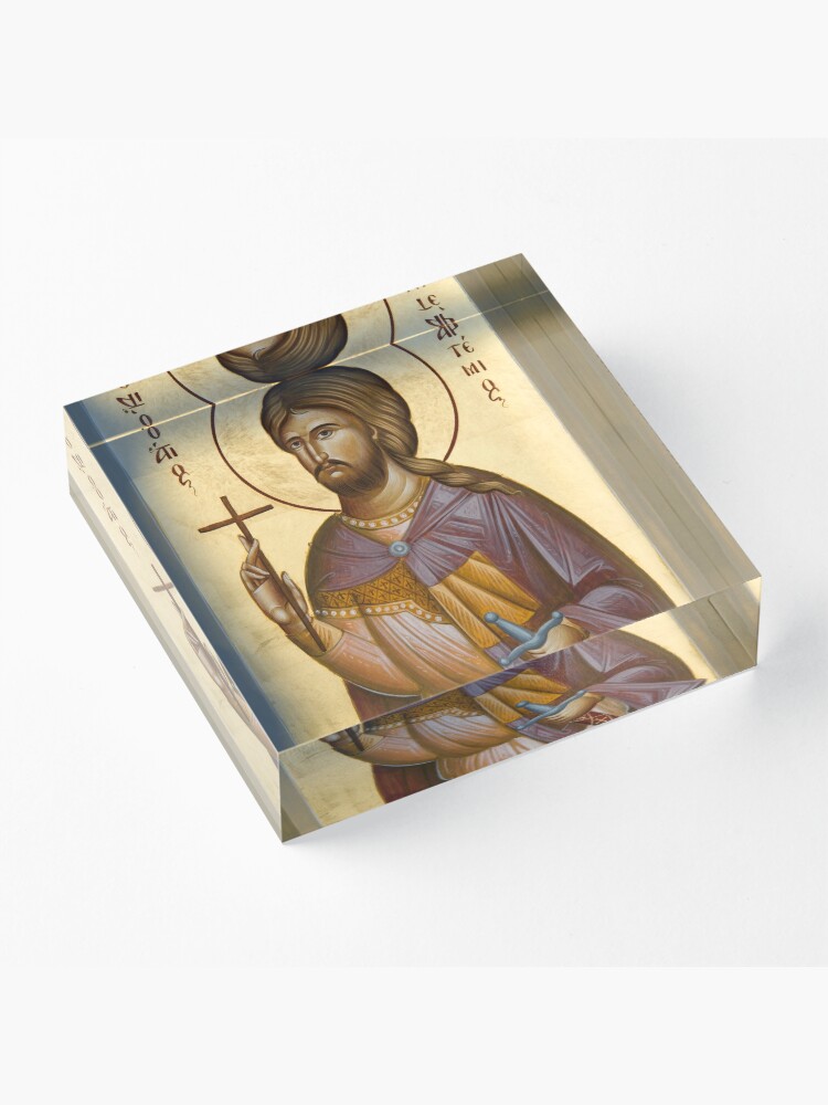 Alternate view of St Artemios Acrylic Block