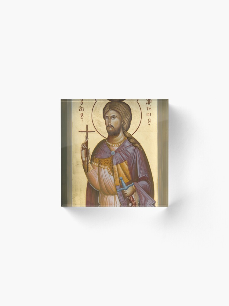 Alternate view of St Artemios Acrylic Block