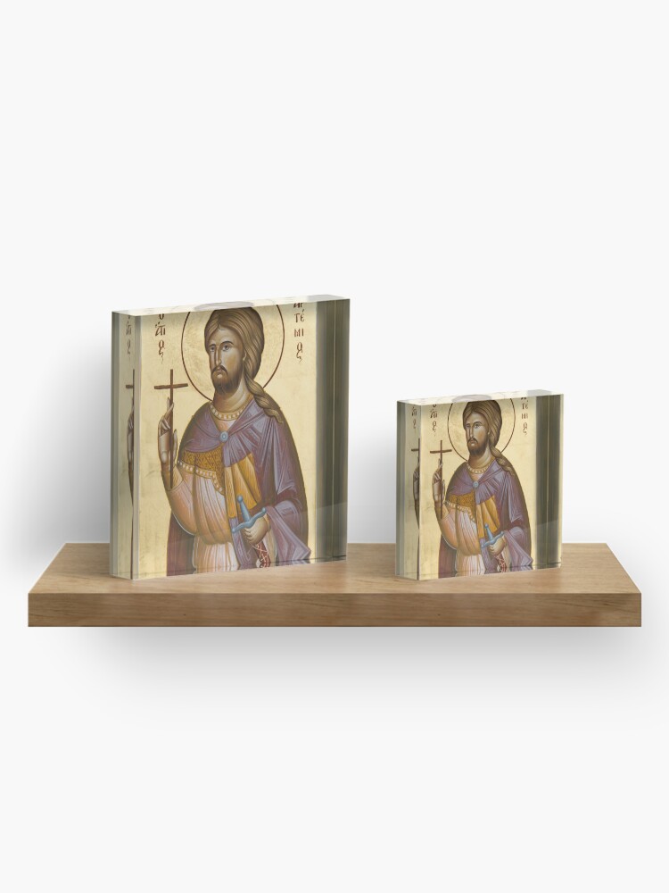 Alternate view of St Artemios Acrylic Block