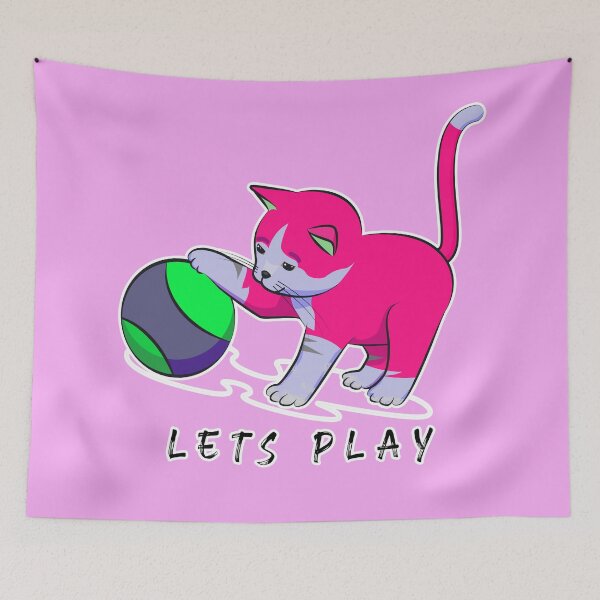 Item preview, lets play, funny cats, happy cats,crazy cat, designed and sold by Tiziza.