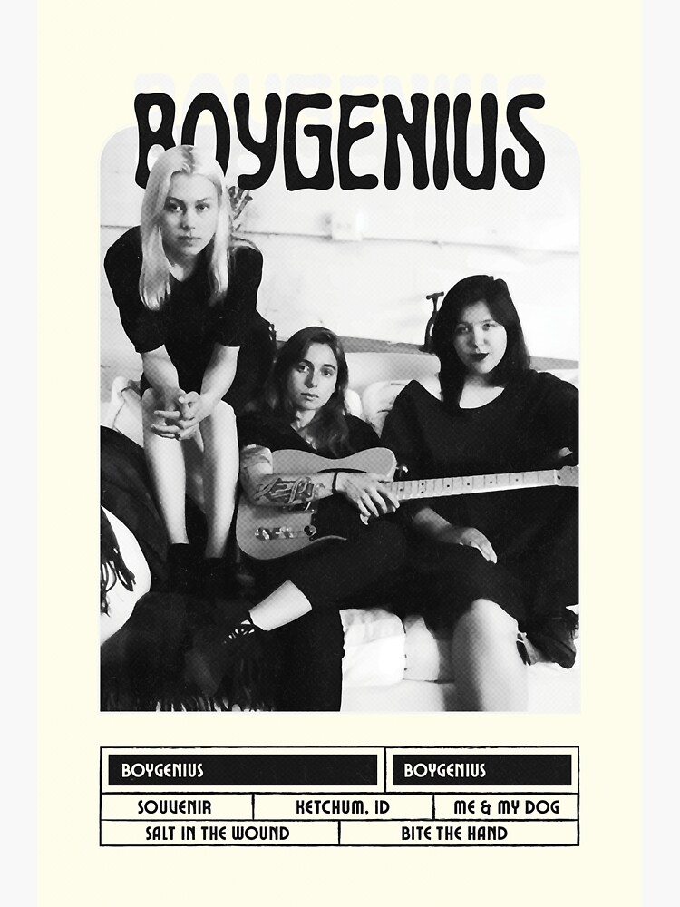 "Original Indie Art Print of Boygenius / Indie Retro Modern Art