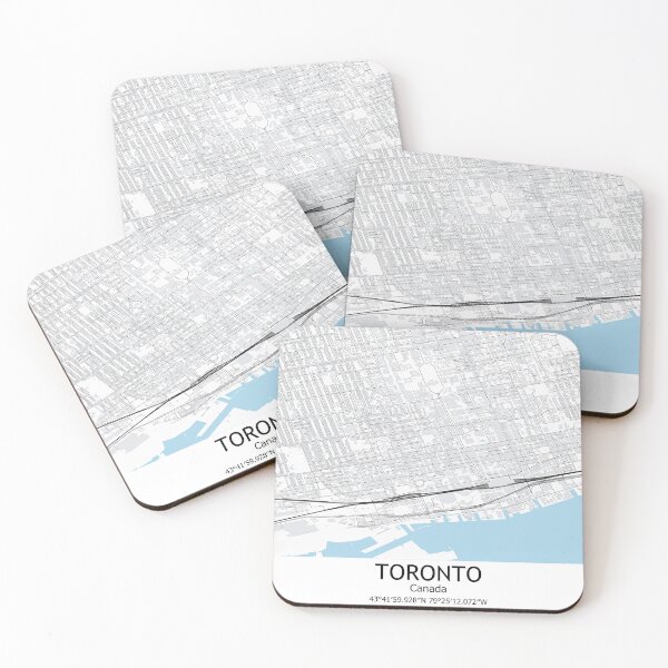 Item preview, Toronto Capital City Ontario Map, Canadian Map, Town City Map designed and sold by SirajDecors.