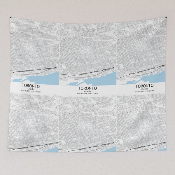 Item preview, Toronto Capital City Ontario Map, Canadian Map, Town City Map designed and sold by SirajDecors.