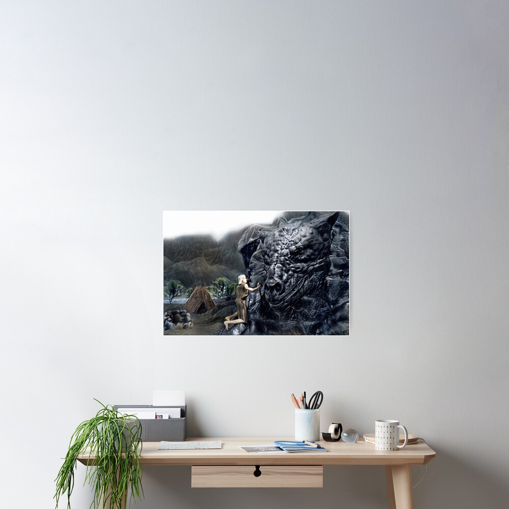 "King Verity Farseer sculpting his dragon" Poster by Sirenden Redbubble