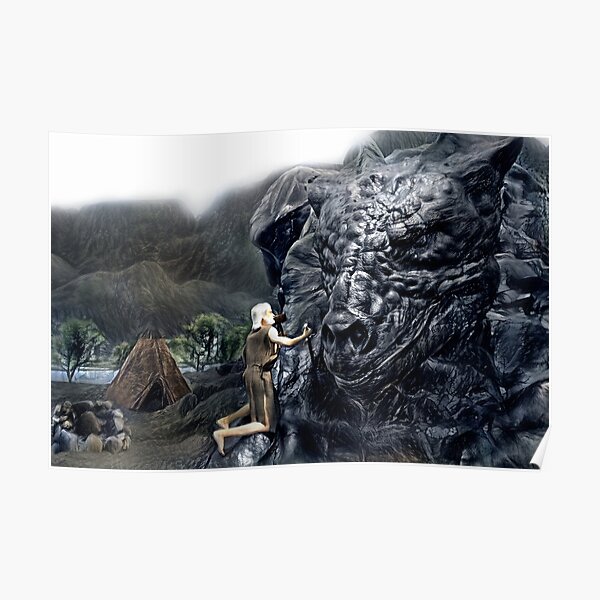 "King Verity Farseer sculpting his dragon" Poster by Sirenden Redbubble