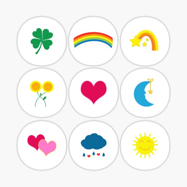 Original Care Bear Belly Badges Printable