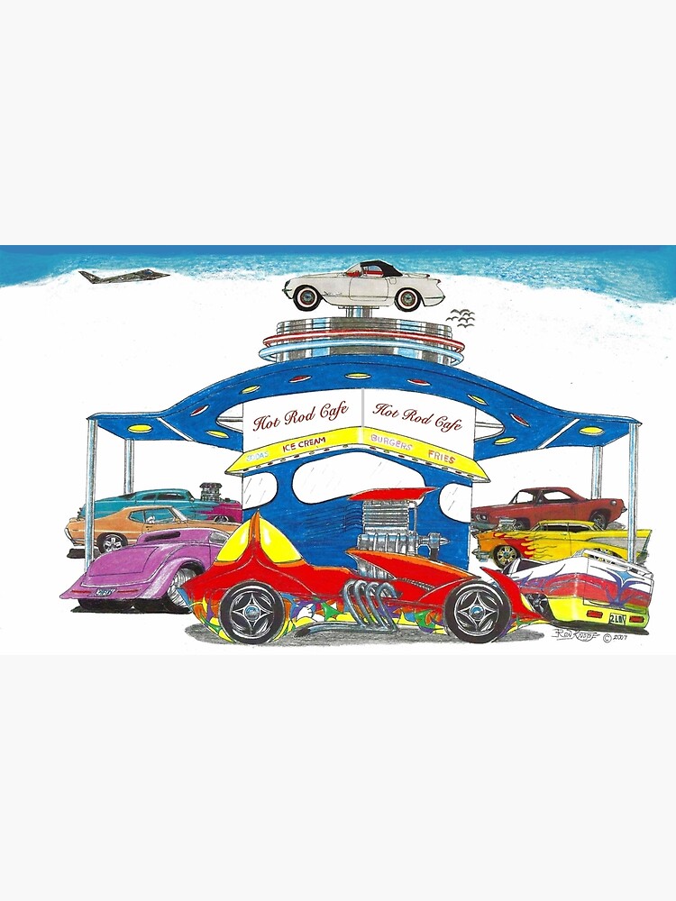 "Hot Rods // Hot Rod Cafe" Poster for Sale by Imagin8er Redbubble