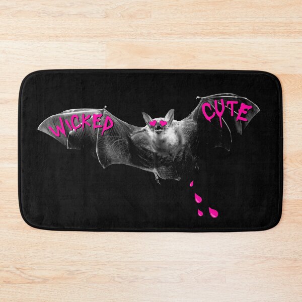 Item preview, Wicked Cute Bat hot pink hearts graffiti goth  designed and sold by FeralFix.