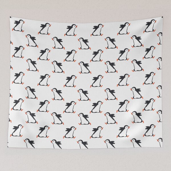Item preview, running penguin pattern designed and sold by stickers-packs.
