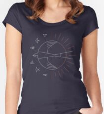 Schluck die Sonne Tailliertes Rundhals-Shirt