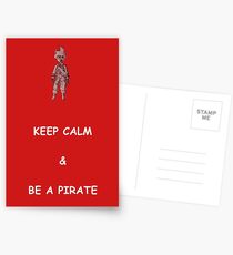 Keep Calm and Be a Pirate Postcards