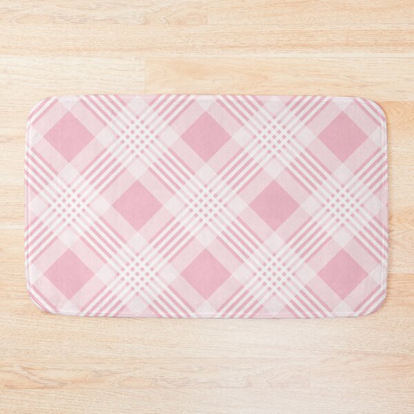 Item preview, Pink and White Four Lines Symmetry Diagonal Checked Square Diamond Geometric Pattern designed and sold by Moyanana.
