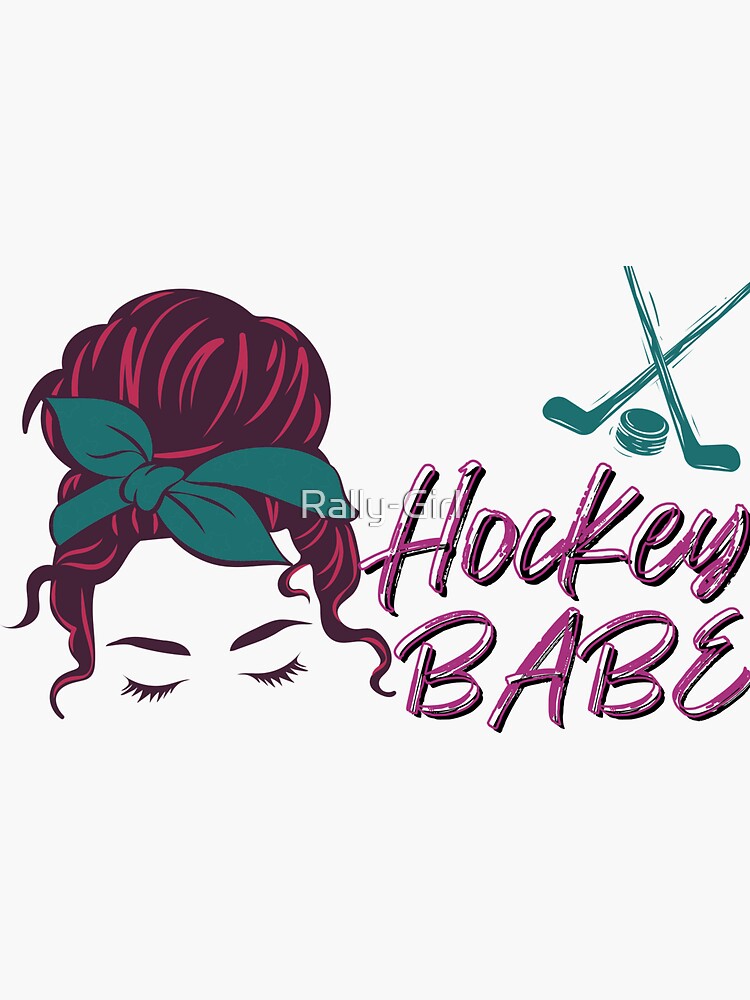 messy bun hockey babe nhl girls ice hockey woman sticker by rally  messy bun hockey babe nhl girls ice hockey woman sticker by rally