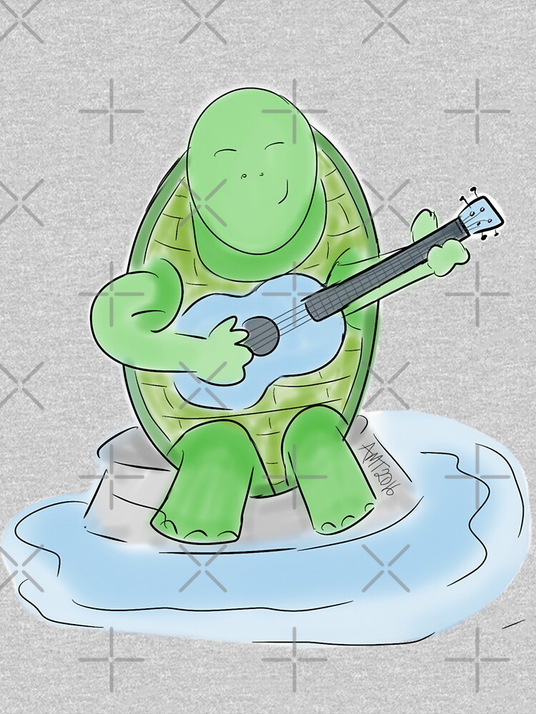 "Happy turtle plays the ukulele" Tshirt for Sale by ATuc Redbubble