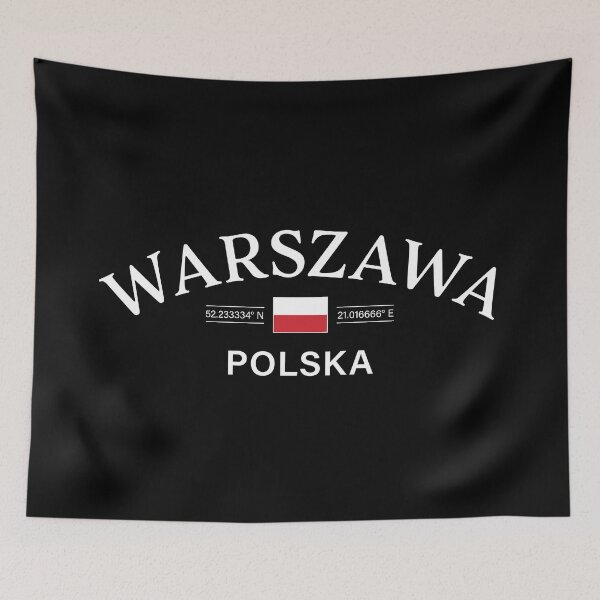 Item preview, Warszawa Polska (Warsaw Poland) Polish Coordinates designed and sold by HakeDesign.