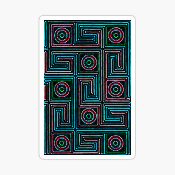 neon pattern Sticker