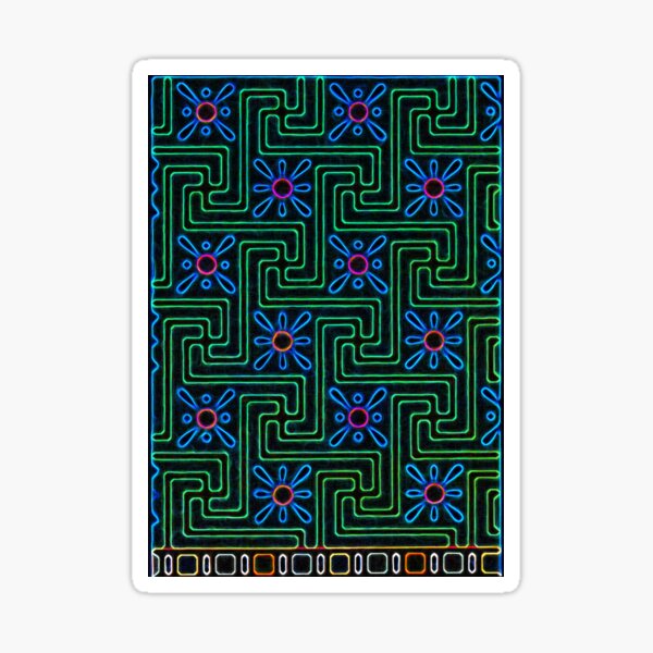 Techno patterns 01-22 Sticker