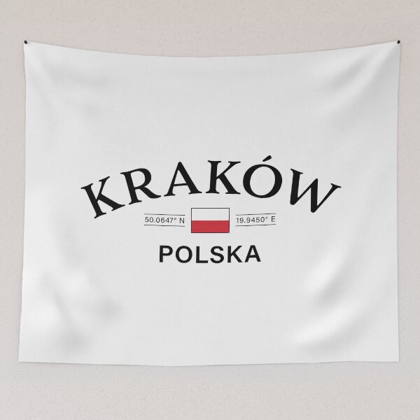 Item preview, Krakow Polska (Cracow Poland) Polish Coordinates designed and sold by HakeDesign.