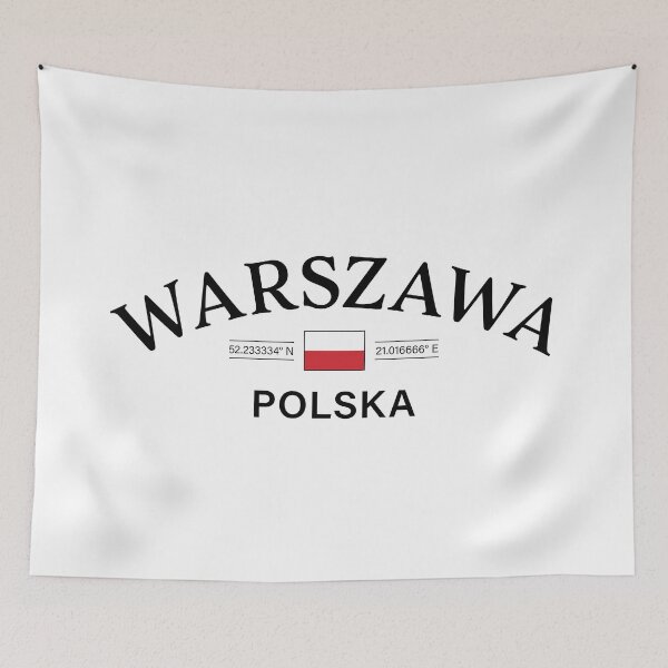 Item preview, Warszawa Polska (Warsaw Poland) Polish Coordinates designed and sold by HakeDesign.