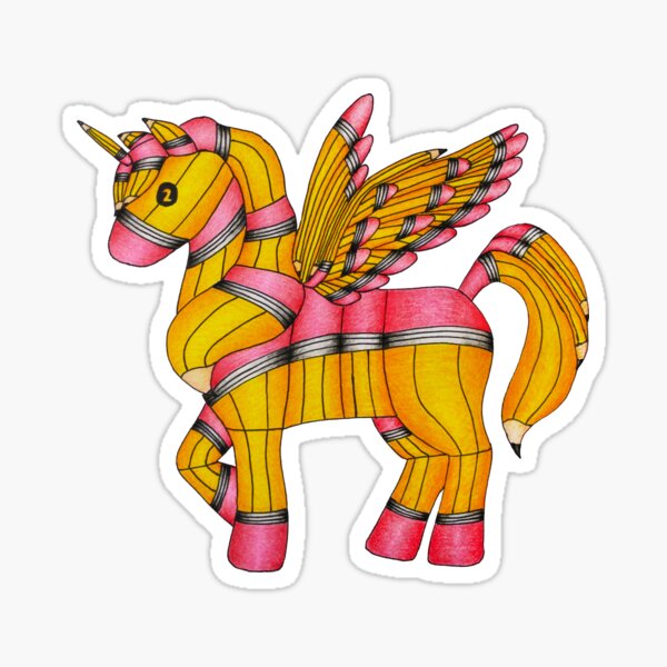 Pencil Alicorn Sticker