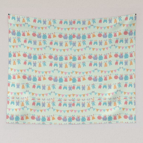 Item preview, welcome baby, baby clothes and pennants designed and sold by GuelcherDesign.