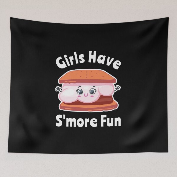 Item preview, Girls Have S'MORE Fun - Camping Marshmallows Funny designed and sold by EstelleStar.