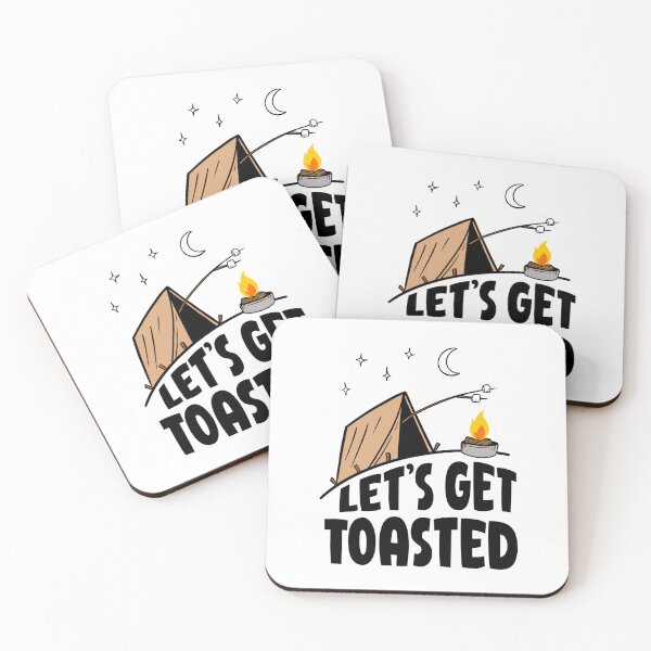 Item preview, Let's Get Toasted Camping Tent With Campfire designed and sold by mellowgraphics.