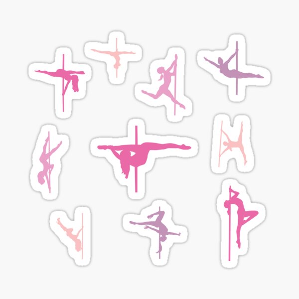 Pink Pole Dancers Sticker