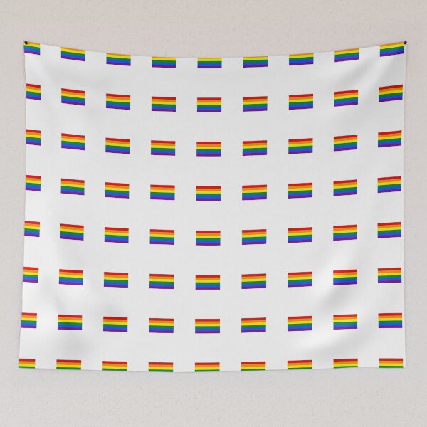 Item preview, LGBT gay pride rainbow flag sticker pack of 16 designed and sold by Inspirationmotivation.