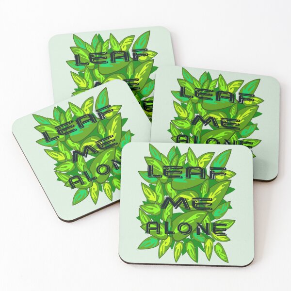Item preview, Leaf me alone bright green, sarcastic sayings, funny designs designed and sold by Meta-Prints.