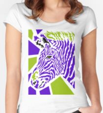 Zebra Tailliertes Rundhals-Shirt