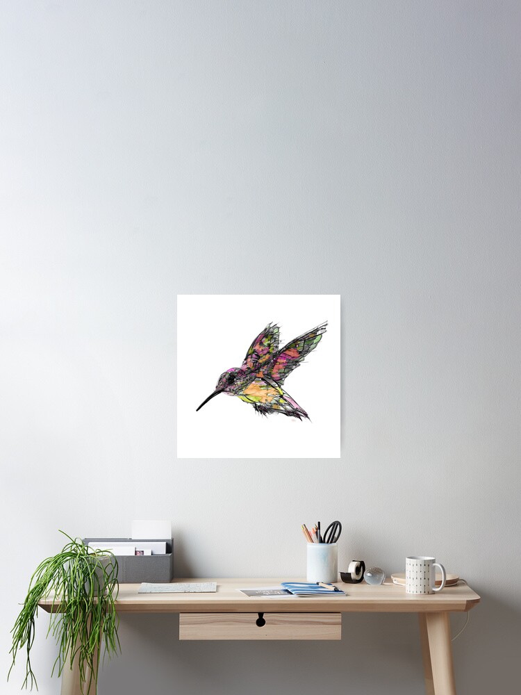 Thumbnail 2 of 3, Poster, "Hummingbird" designed and sold by coffmancreates.