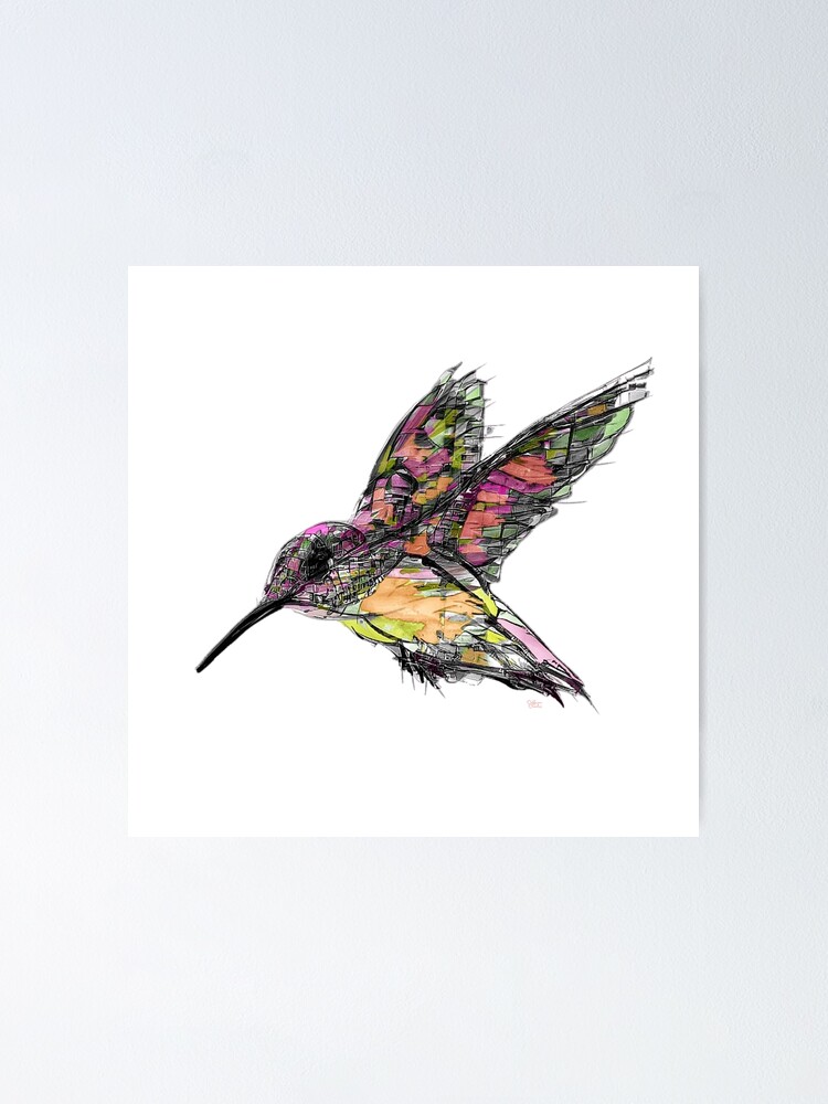 Thumbnail 1 of 3, Poster, "Hummingbird" designed and sold by coffmancreates.