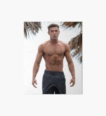 Zac Efron Shirtless Art Board