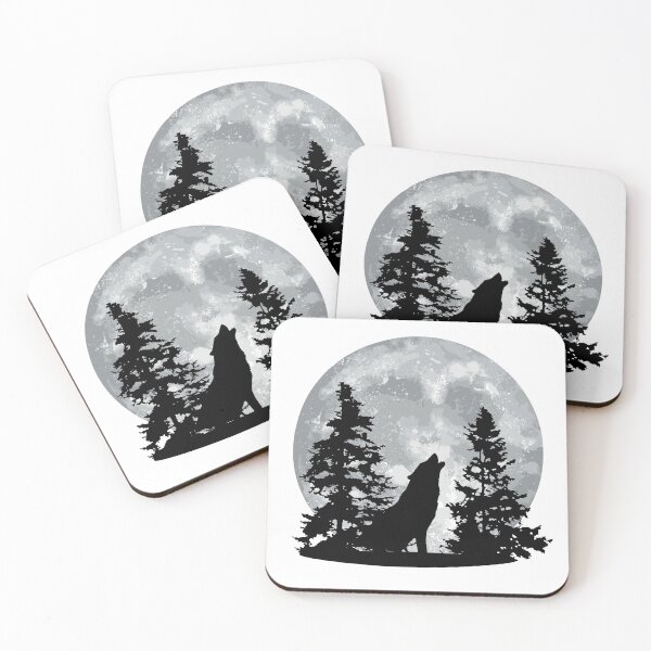 Item preview, Wolf in the wild howling at the full moon designed and sold by Ideallity.