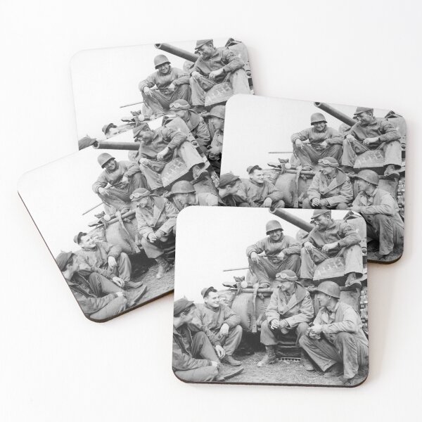 Item preview, Ernie Pyle Speaking With A Tank Crew - WW2 Anzio - 1944 designed and sold by warishellstore.
