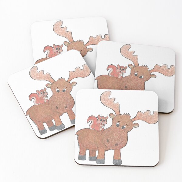 Item preview, Moose and Squirrel  designed and sold by ReneeDixonArt.
