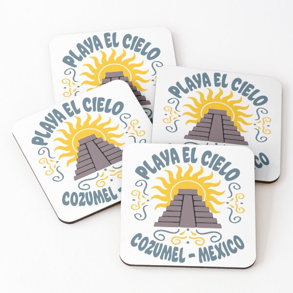 Item preview, Playa El Cielo Beach Cozumel Mexico mayan pyramid design designed and sold by Ideallity.